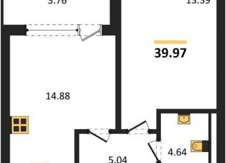 Продается 1-ком. квартира, 40 м2, поселок Малое Исаково