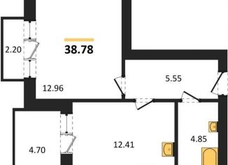 1-ком. квартира на продажу, 38.8 м2, Калининград, Ленинградский район, улица Александра Невского, 194А