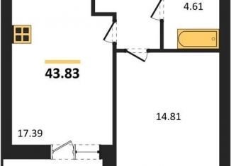 Продается однокомнатная квартира, 43.8 м2, Калининград, Ленинградский район, улица Александра Невского, 194А