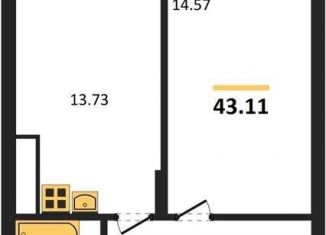 Продам однокомнатную квартиру, 43.1 м2, поселок Малое Исаково