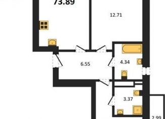 Продам 2-ком. квартиру, 73.9 м2, Пионерский