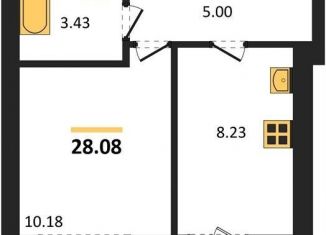 Продажа 1-ком. квартиры, 28.1 м2, Калининград