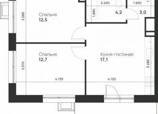 Продается 2-ком. квартира, 53.9 м2, посёлок Газопровод, посёлок Газопровод, 2