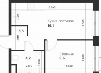 Продажа 1-комнатной квартиры, 33.2 м2, Москва, посёлок Газопровод, 2