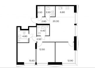 Продается 4-комнатная квартира, 88.6 м2, Москва, метро Водный стадион