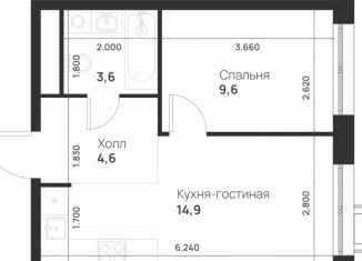 Продажа однокомнатной квартиры, 32.7 м2, Москва, посёлок Газопровод, 13с7