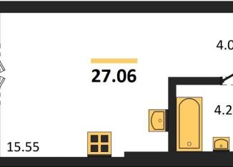 Продаю квартиру студию, 27.1 м2, Калининградская область