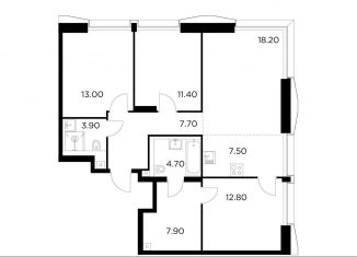 Продам четырехкомнатную квартиру, 87.1 м2, Москва, метро Водный стадион