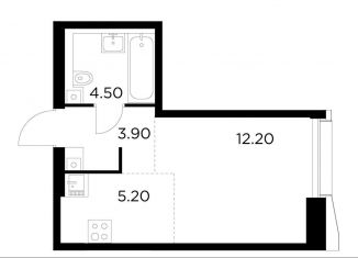 Квартира на продажу студия, 25.8 м2, Москва, метро Водный стадион