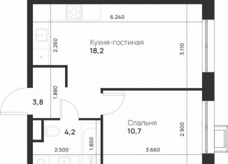 Продаю 1-комнатную квартиру, 36.9 м2, Москва, посёлок Газопровод, 2