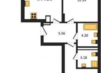 Продается 2-комнатная квартира, 67.1 м2, Калининград, Батальная улица, 65Б, Московский район