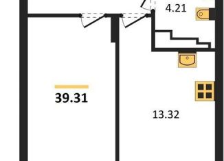 Продажа однокомнатной квартиры, 39.3 м2, Калининград, Московский район, Батальная улица, 65А