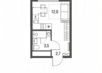 Продается квартира студия, 18.3 м2, Москва, ЖК Сиреневый парк, Тагильская улица, 2к1