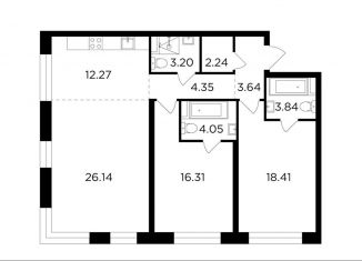 Продам 3-комнатную квартиру, 94.5 м2, Москва, жилой комплекс Форивер, 9