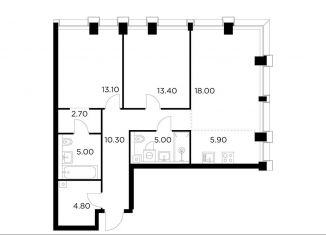 3-ком. квартира на продажу, 78.2 м2, Москва, метро Водный стадион