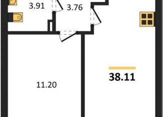 Продаю 1-ком. квартиру, 38.1 м2, Калининград, Московский район, Батальная улица, 65Б