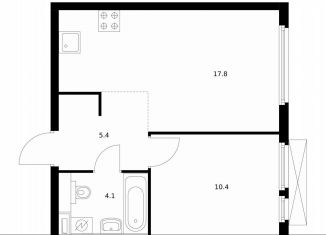 Продается однокомнатная квартира, 37.7 м2, Санкт-Петербург, метро Лесная