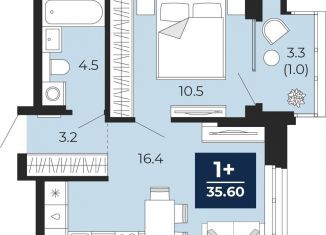 Продам 1-ком. квартиру, 34.6 м2, Тюмень, Ленинский округ