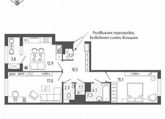 Продается двухкомнатная квартира, 66.1 м2, Санкт-Петербург, Измайловский бульвар, 9, Адмиралтейский район