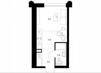 Продаю квартиру студию, 21.3 м2, Москва