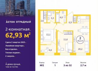 Продаю двухкомнатную квартиру, 62.9 м2, Екатеринбург, метро Геологическая, улица Репина, 111