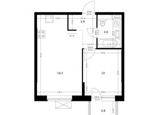 Продажа 1-комнатной квартиры, 38.5 м2, Благовещенск