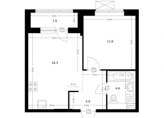 Продам 1-ком. квартиру, 39.2 м2, Амурская область, жилой комплекс Зея Парк, 1