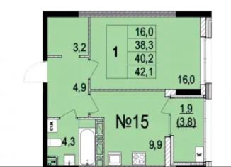 Продам 1-комнатную квартиру, 40.2 м2, Ярославль, улица Лисицына, 10/83