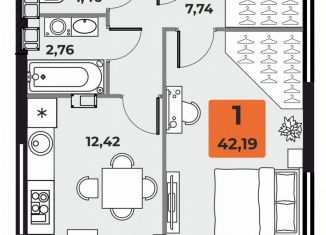 Продается 1-ком. квартира, 42.2 м2, Самара, проспект Карла Маркса, 231, метро Гагаринская