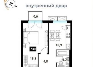 1-ком. квартира на продажу, 38.1 м2, Москва, метро Фили