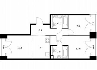 Продажа 2-комнатной квартиры, 55 м2, Санкт-Петербург, жилой комплекс Лермонтовский 54, к 2.1, муниципальный округ Измайловское