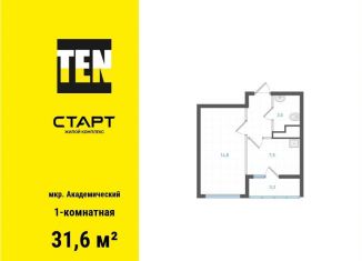 Продается 1-ком. квартира, 31.6 м2, Екатеринбург, метро Чкаловская