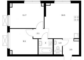 Продается 2-ком. квартира, 47.7 м2, Владивосток