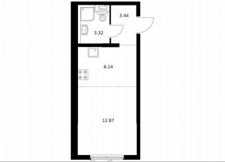 Продам квартиру студию, 27.8 м2, Ленинградская область, Невская улица, 15к1