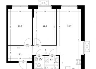 Продаю 2-комнатную квартиру, 56 м2, Благовещенск