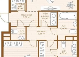 Продаю квартиру со свободной планировкой, 92.4 м2, Казань, Ново-Савиновский район