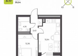 Продается однокомнатная квартира, 39.5 м2, Екатеринбург, метро Чкаловская