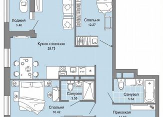 Продается 3-ком. квартира, 82 м2, Кировская область, улица Дмитрия Козулева, 1