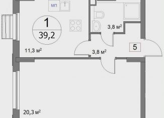 Продам 1-ком. квартиру, 39.2 м2, Нижний Новгород, Канавинский район