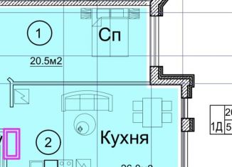 Продается квартира со свободной планировкой, 58.4 м2, Чечня, проспект В.В. Путина, 1Б