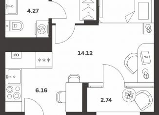 Продажа 1-комнатной квартиры, 32.6 м2, Тула