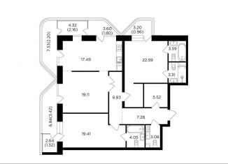 Продается 3-ком. квартира, 124.1 м2, Москва, жилой комплекс Форивер, 10