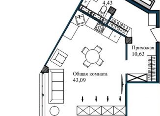 Продаю однокомнатную квартиру, 61.3 м2, Севастополь, улица Лётчиков, 10