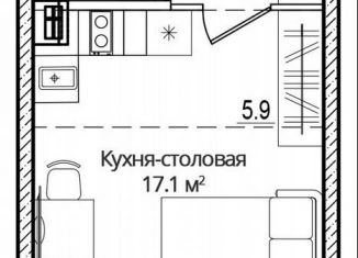 Продаю квартиру студию, 31.2 м2, Псковская область, Завеличенская улица, 18