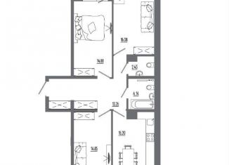 Продается 3-комнатная квартира, 81.1 м2, Иркутск, территория Гусарская, 1