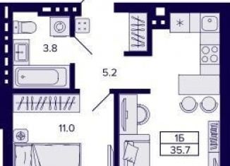 Продажа 1-комнатной квартиры, 35.7 м2, Новосибирск, Кировский район