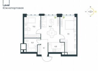 Продается 3-ком. квартира, 57 м2, Москва, жилой комплекс Левел Южнопортовая, 3