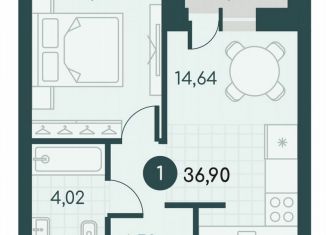 Продажа однокомнатной квартиры, 36.9 м2, Курган