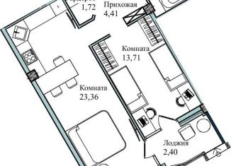 2-ком. квартира на продажу, 52.3 м2, Севастополь, улица Лётчиков, 10