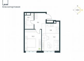 Продается 2-ком. квартира, 39 м2, Москва, жилой комплекс Левел Южнопортовая, 14